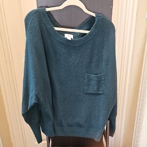 Caslon Teal Crew Neck Sweater